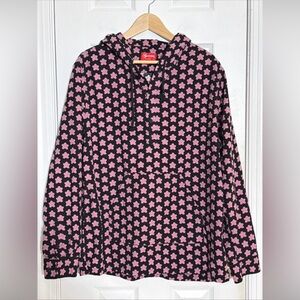 Supreme MEN’S PINK FLORAL HOODIE Size LARGE VGC